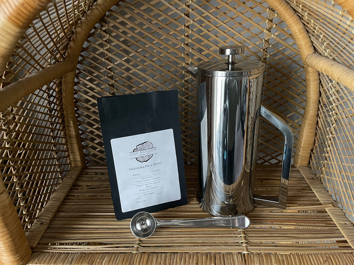 French Press Coffee Maker Double Wall Stainless Steel 1L – Ash Hollow Coffee  Co.