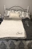 Large Chunky Knit Blanket